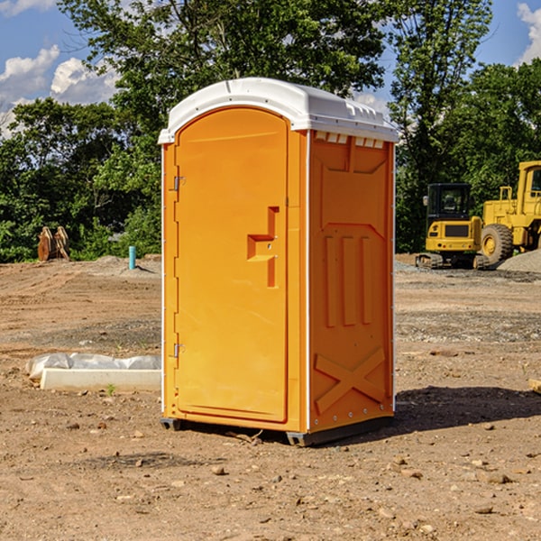 how often are the portable restrooms cleaned and serviced during a rental period in Tselakai Dezza Utah